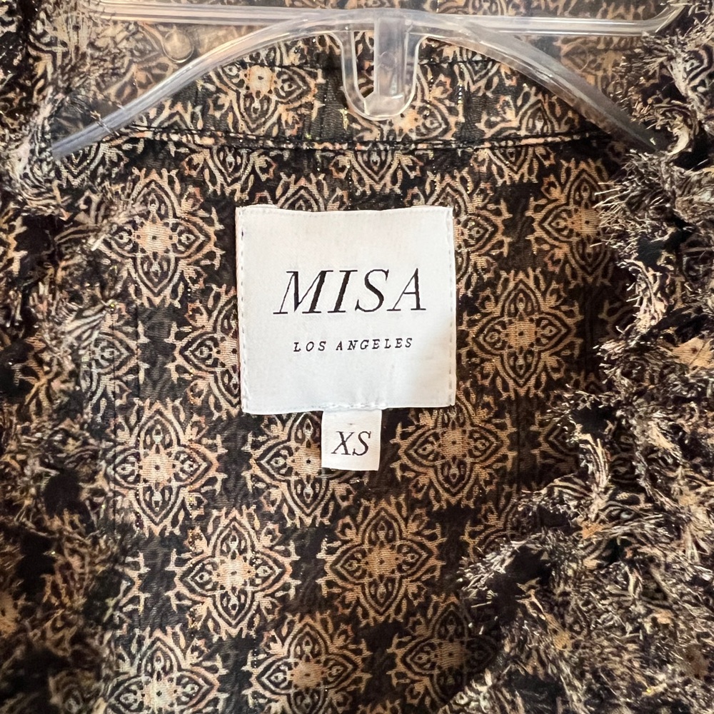 Misa Los Angeles Evora Button Up Sleeveless Top Size XS - Picture 2 of 7
